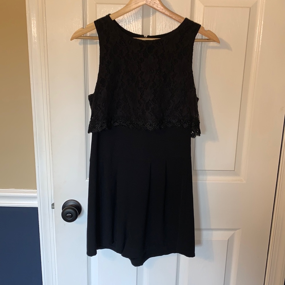 Monteau Black Lace Romper